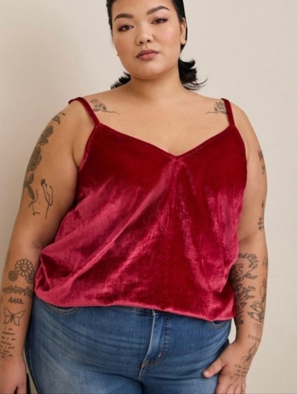 NWT torrid red velvet sophie cami